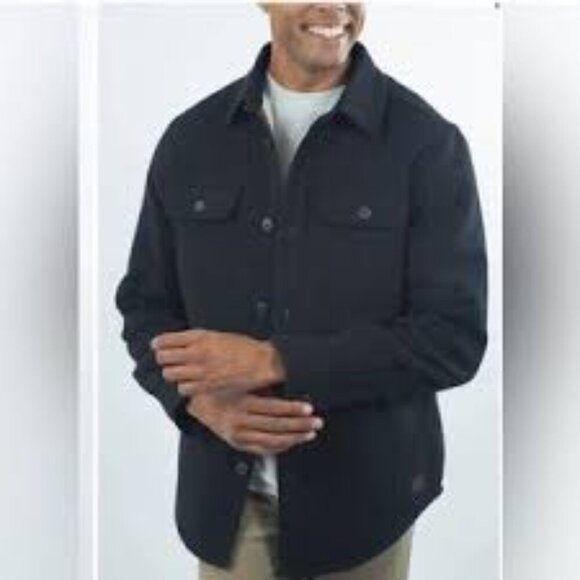 New Jachs New York Wool Blend Jacket Men's Size S Black Sherpa Lined Ragged - Picture 2 of 15